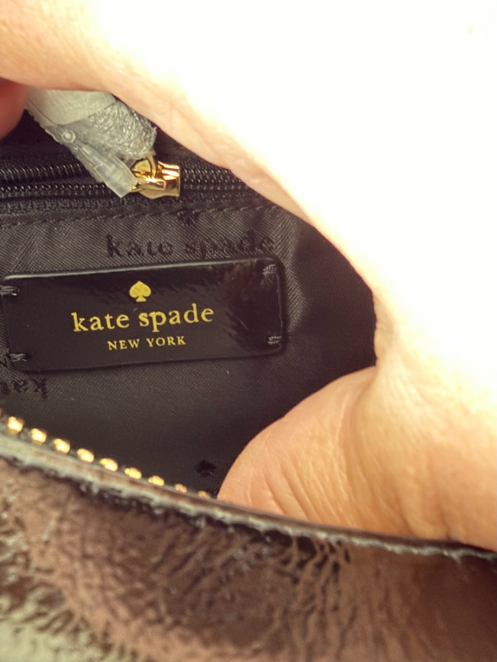 kate spade Margot Shiny Leather Shoulder Bag in Black - Picture 13 of 15